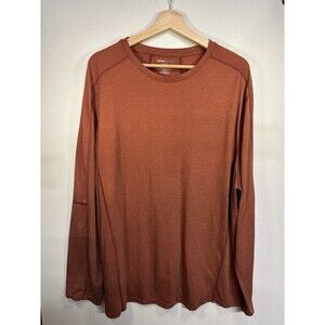 Swiss Tech Long Sleeve Shirt 2XL Orange Pullover Casual Outdoor Mens